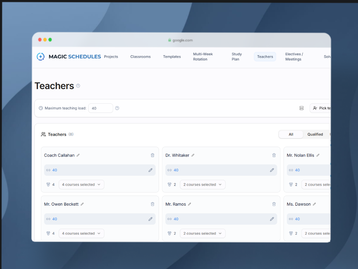 Teacher management